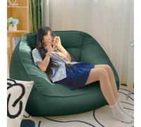 Pouf géant avec repose-pieds, pouf surdimensionné en velours double face avec particules EPP, canapé avec accoudoirs pour salon, chambre à coucher, rose-1