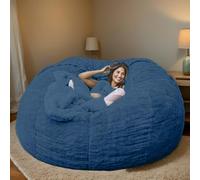 Pouf géant pour adultes, chaise longue en velours doux et confortable pour la lecture, grand rond, sans doublure ni rembourrage, parfait pour le salon et la chambre à coucher
