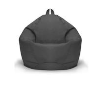 Pouf géant pour une utilisation en intérieur et en extérieur, housse amovible, lavable en machine, tissu Oxford résistant à l'eau, gris foncé, 80 cm x 90 cm, parfait pour la détente et une assise