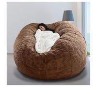 Pouf géant Se Plie Convertible du Pouf au lit - Grand canapé avec Housse en Peluche(sans Remplissage) pour Adultes, Couples, invités