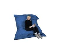 Pouf géant XXL, fauteuil d'intérieur déhoussable - 150 x 180 cm - Sherpa - Bleu marine - Vivezen bleu marine G