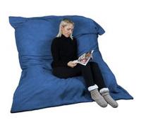 Pouf géant XXL, fauteuil d'intérieur déhoussable - 150 x 180 cm - Sherpa - Bleu marine - Vivezen bleu marine G