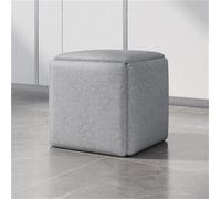 Pouf gigogne 5 en 1 avec tabourets carrés empilables et roulettes universelles et superbe savoir-faire Gris 45 x 45 cm