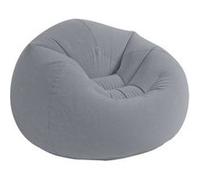 Pouf gonflable intex texture velours Gris G