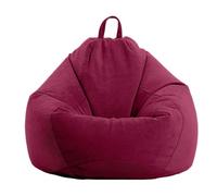 Pouf gonflable simple pour chambre à coucher, taille simple, 70 x 80 cm, bordeaux (rembourrage non inclus) - Solution d'assise confortable et portable