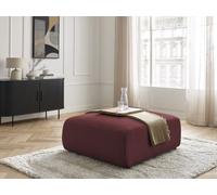 Pouf grand JANA tissu chiné rouge BOBOCHIC Rouge