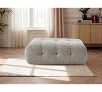 Pouf grand LAURA tissu chiné taupe BOBOCHIC Taupe