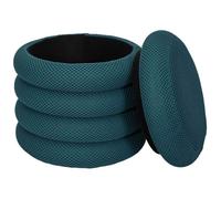 Home Deco Factory Pouf Atome Rangement élégant Bleu