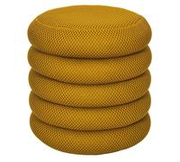 Home Deco Factory – Pouf Atome – Rangement, assise multifonctionnelle, 37x42x37 cm – Jaune