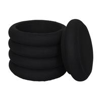 Home Deco Factory – Pouf Atome – 2 en 1 Rangement, Design élégant, 37x42x37 cm – Noir