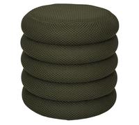 Home Deco Factory - Pouf rangement Atome HD0427 - Confort et polyvalence - 37x42x37 cm - Kaki