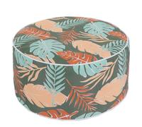 Pouf HWC-G31, Pouf Pouf de jardin, gonflable In-/Outdoor Spun Poly 29x55cm - Design de feuille
