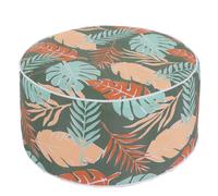 Pouf Hwc-G31, Pouf Pouf De Jardin, Gonflable In-/Outdoor Spun Poly 29x55cm Design De Feuille Multicolore