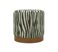 Pouf Imprimé Zèbre "Savana" 40cm Vert