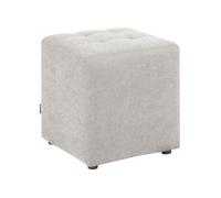 Pouf KANSAS Gris clair 38 cm 38 cm 39 cm