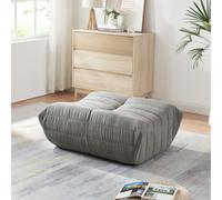 Pouf 'Kodsø' 35 x 80 x 65 cm Pouf rembourré microfibre gris