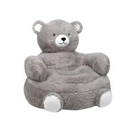 Pouf peluche ours enfant Gris 45x45x45 cm
