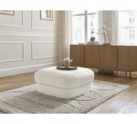 Pouf LEONORE tissu bouclette blanc BOBOCHIC Blanc