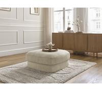 Pouf LEONORE tissu texturé beige BOBOCHIC Beige