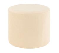 J-Line Pouf déco en velours Lignes 43 cm Crème Beige