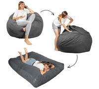 Pouf lit convertible 2en1 Bananair Gris foncé