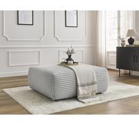 Pouf LUCIEN gros côtelé doux gris clair BOBOCHIC Gris clair