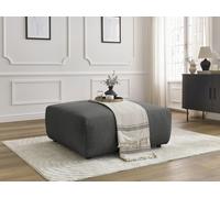 Pouf LUCIEN tissu lisse gris foncé BOBOCHIC Gris foncé