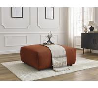 Pouf LUCIEN tissu lisse orange BOBOCHIC Orange