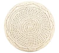 Pouf macramé fait main 45 x 30 cm coton | Repose-pieds, siège supplémentaire, rembourrage EPS, style bohème, artisanal