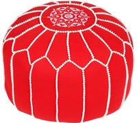 Pouf marocain Coussin de sol Déco Chems rouge