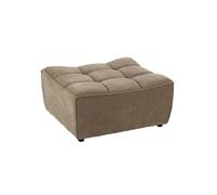 Pouf Matelassé "Grid" 92cm Taupe Foncé