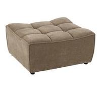 Pouf Matelassé "Grid" 92cm Taupe Foncé