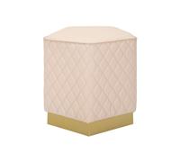 Pouf Matelassé "Sharon" 38cm Rose & Or