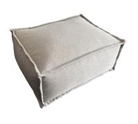 Pouf méridienne pour canapé modulable - Effet lin - 80x60x38 cm - Bananair - Beige