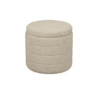 Pouf Mica Decorations Pouffe Beige Bois H40.5xl42xL42cm