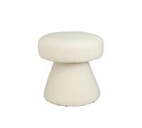 Pouf Mica Decorations Pouffe Blanc cassé Bois H46xl49xL49cm