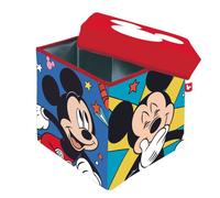 Pouf Mickey Mouse avec rangement pour jouets 30x30x30cm
