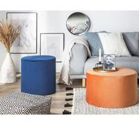 Pouf Millen Orange Velours Orange