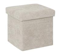Pouf Coffre Pliable "Velvy" 31cm Beige