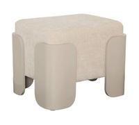 Atmosphera - Pouf mizar rectangulaire 36x38cm crème