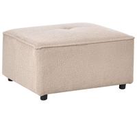 Pouf Moderne en Bouclé Ottoman Rectangulaire Beige Axebo