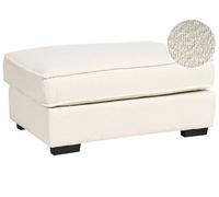 Pouf Moderne en Bouclé Rembourré Ottoman Repose-Pieds Rectangulaire Beige Clair Kolding