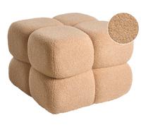 Pouf Moderne en Tissu Bou orme Carrée 60 x 60 cm Accessoire Salon Chambre Be