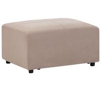 Pouf Moderne en Tissu Polyester Pieds en Acier Inoxydable Taupe Kohlo