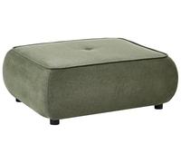 Pouf Moderne en Tissu Rembourré Ottoman Carré Meuble de Salon Vert Salla