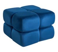 Pouf Moderne en Tissu Velours Forme Carrée 60 x 60 cm Accessoire Salon Chambre B