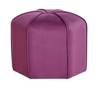 Pouf Moderne en Velours Rond Meuble Chambre à Coucher Salon Violet Wishek