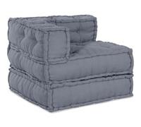 Pouf modulable gris 70x70x54 en tissu Gris G