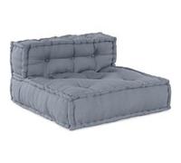 Pouf Modulable Gris 70x70x54 en Tissu Gris G
