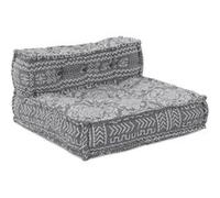 Pouf modulable gris clair 70x70x54 en tissu Gris clair
